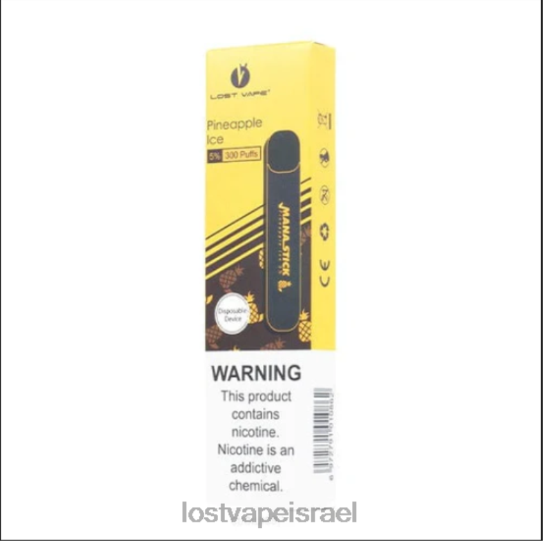Lost Vape Mana מקל חד פעמי | 300 פחזניות | 1.2 מ"ל קרח אננס 5% L26X4526 | Lost Vape Disposable