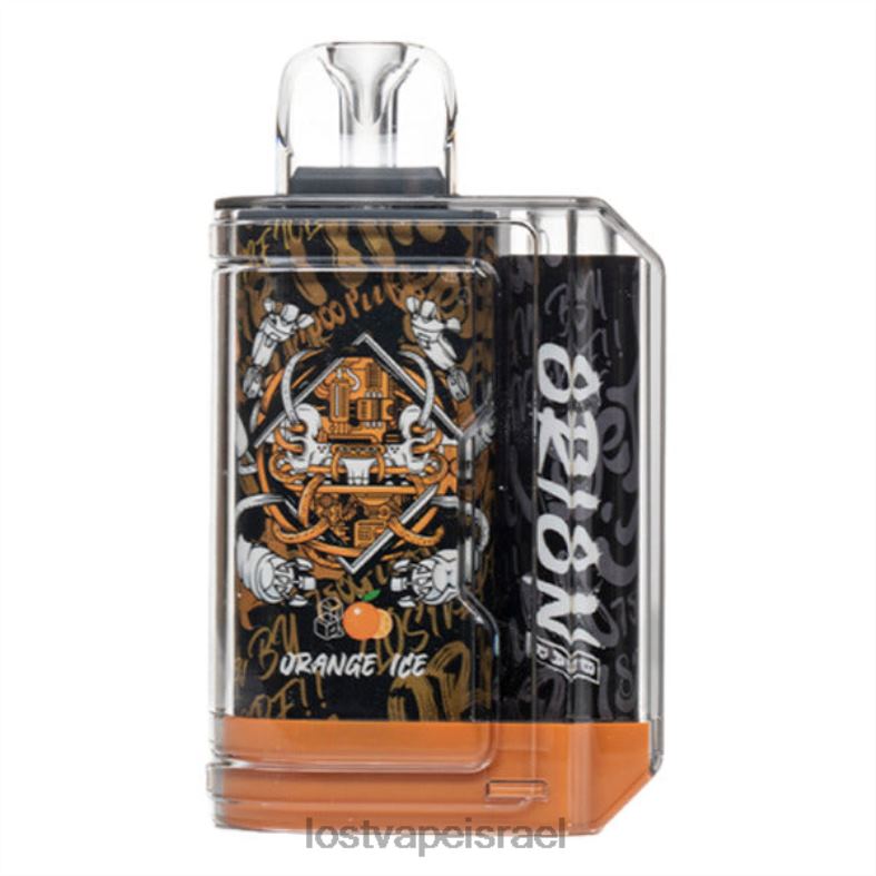 Lost Vape Orion בר חד פעמי | 7500 שאיפה | 18 מ"ל | 50 מ"ג קרח כתום L26X458 | Lost Vape Pods Near Me