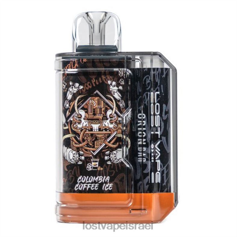 Lost Vape Orion בר חד פעמי | 7500 שאיפה | 18 מ"ל | 50 מ"ג קרח קפה של קולומביה L26X487 | Lost Vape Near Me Israel
