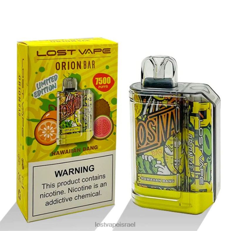 Lost Vape Orion בר חד פעמי | 7500 שאיפה | 18 מ"ל | 50 מ"ג באנג הוואי L26X497 | Lost Vape Near Me Israel