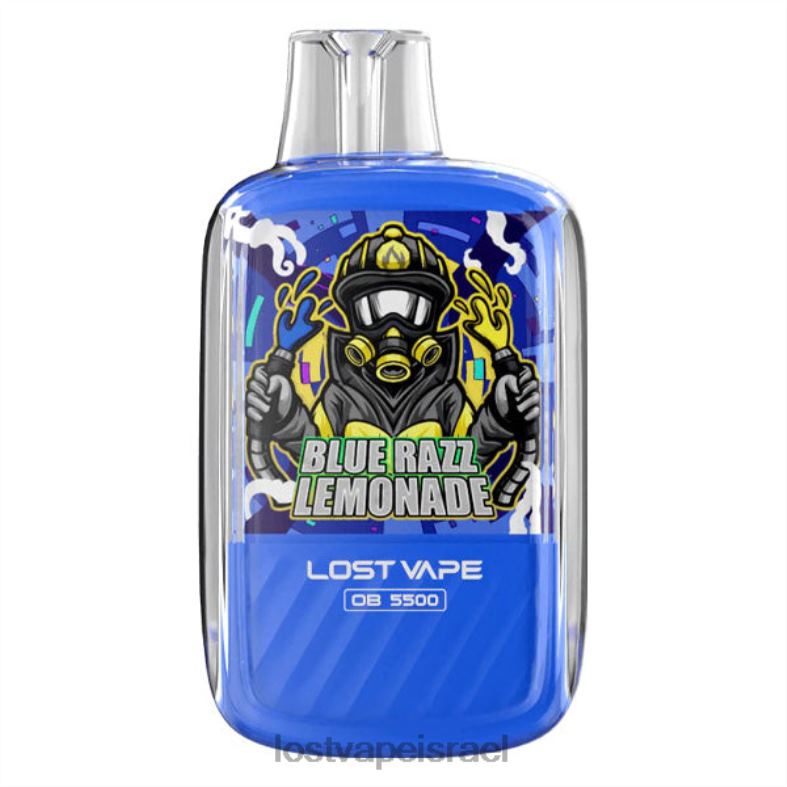 Lost Vape Orion ob5500 5500 פחזניות 14 מ"ל 50 מ"ג חד פעמי לימונדה כחולה ראז L26X42 | Lost Vape Jerusalem