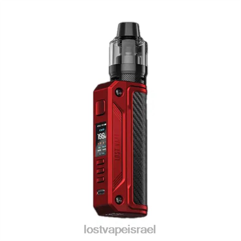 Lost Vape Thelema ערכת סולו 100W אדום מט/סיבי פחמן L26X4172 | Lost Vape Jerusalem