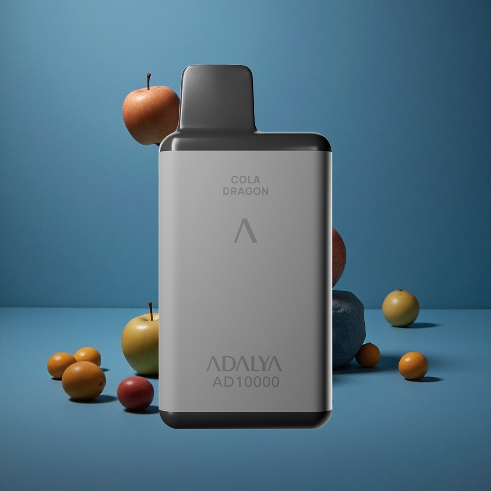 Adalya AD 10000 פאפים סיגריה אלקטרונית חד פעמית התפוחים השניים אפור חלל USB-C