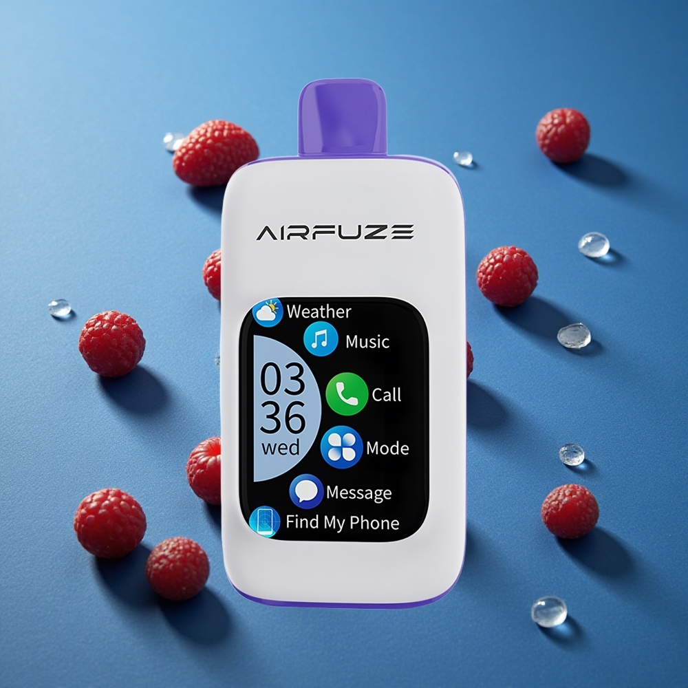 AirFuze Smart 30000 פאפים סוללה 900mAh טעם פטל כחול קרח