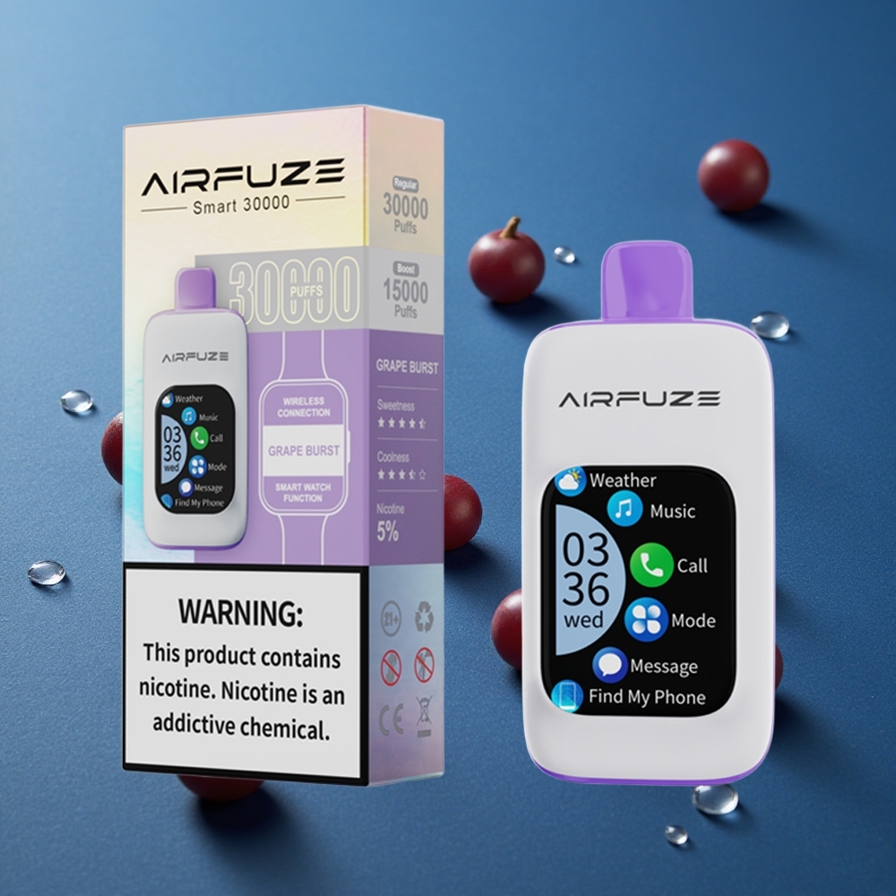 AirFuze Smart 30000 פאפים מתכלה ענבים פרץ 900mAh Type-C