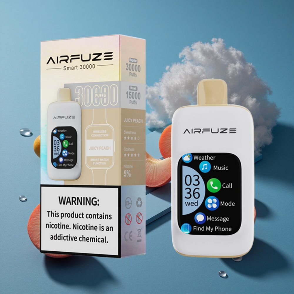 AirFuze Smart 30000 פאפים מתכלה Pod אפרסק עסיסי 900mAh