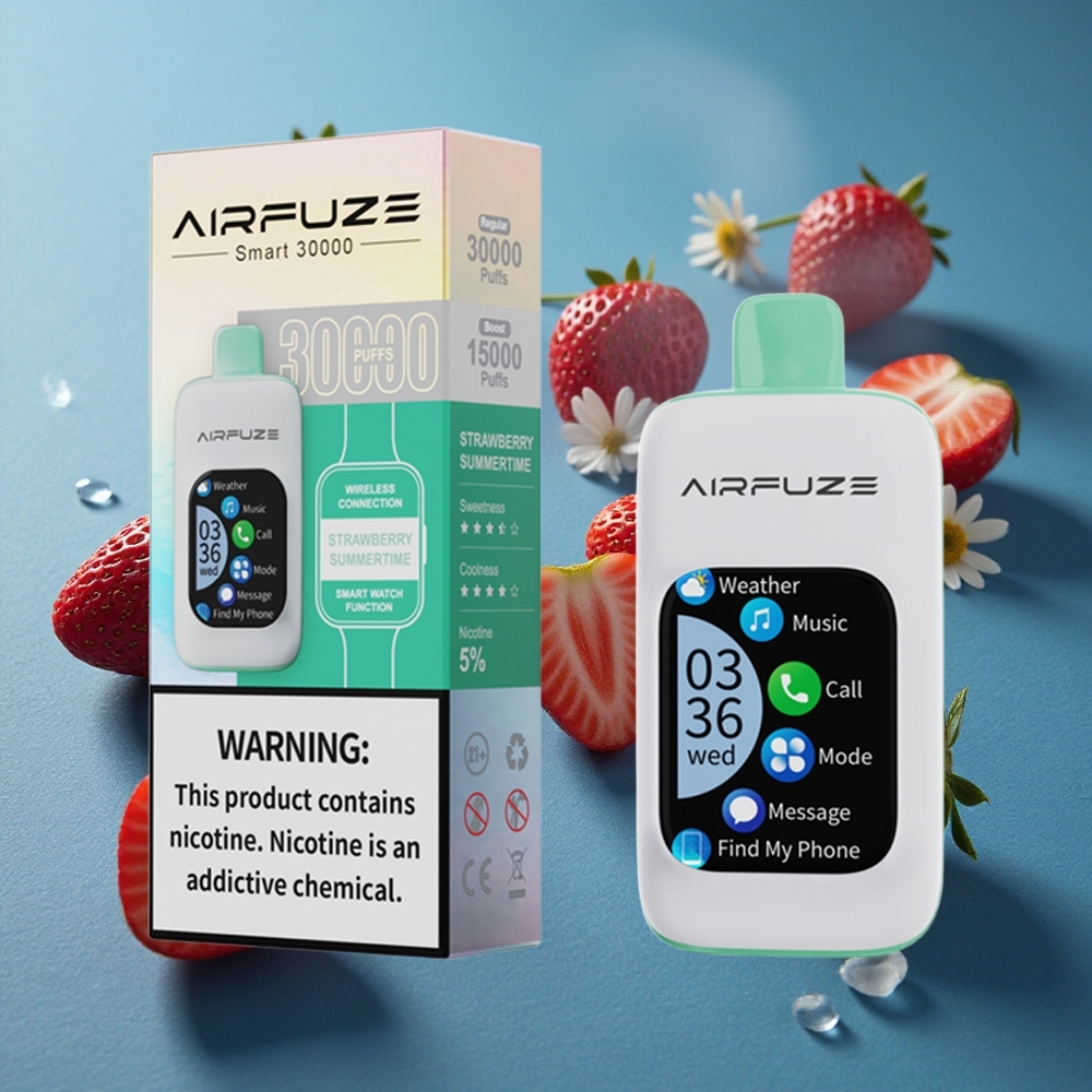 AirFuze Smart 30000 פאפים מוצר חד פעמי תות קיץ צג מגע TTF 2.01 אינץ' סוללה 900mAh