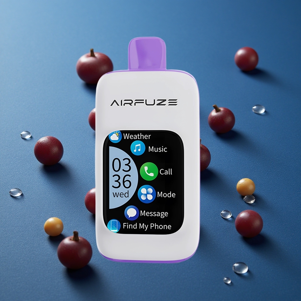 AirFuze Smart Pro 40000 פאפים Vape חד פעמי ענבים מתפרצים עם 40000 פאפים ו-900mAh נטען