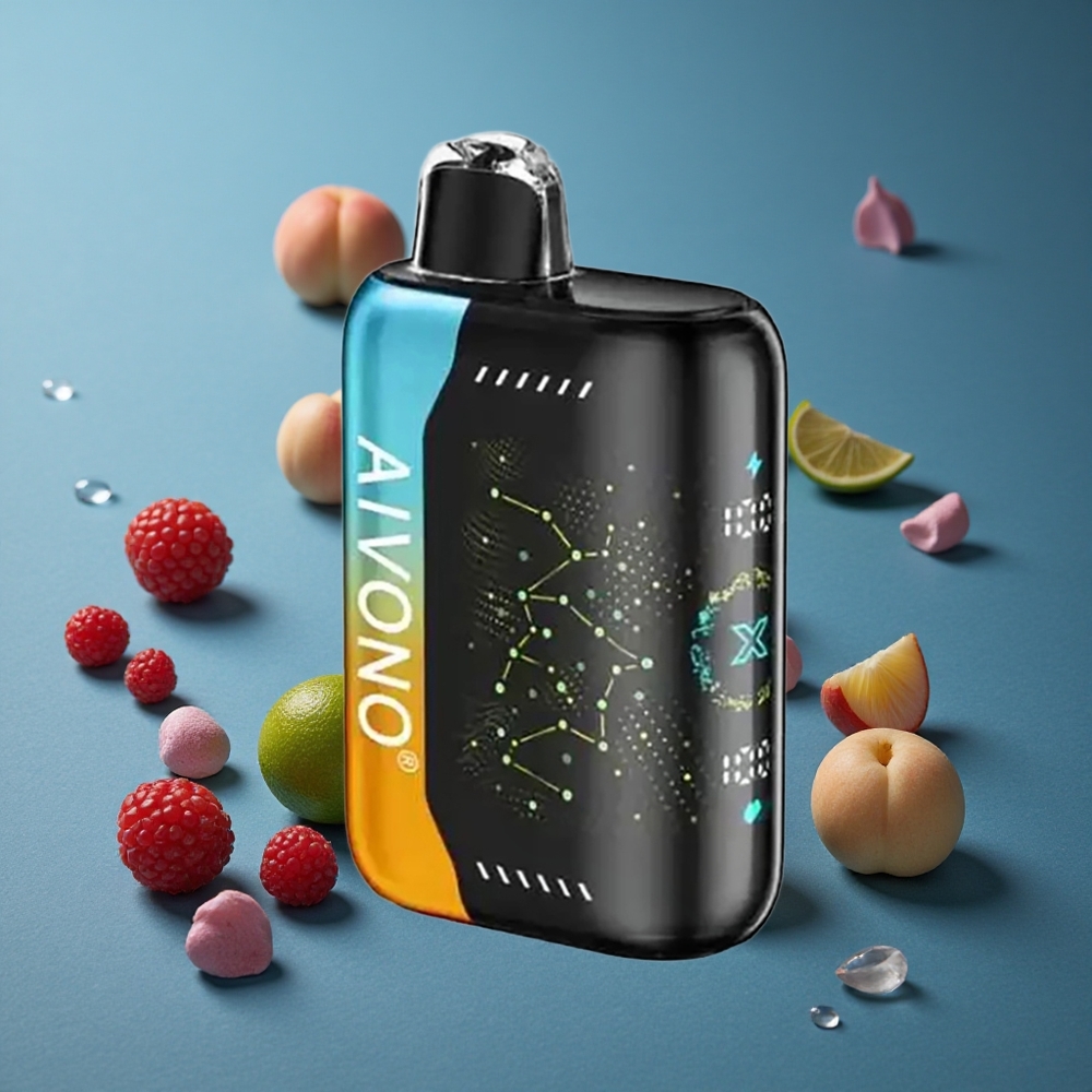 Aivono AIM BOOM 25000 פאפים פטל אפרסק ליים 28ml סוללה 650mAh