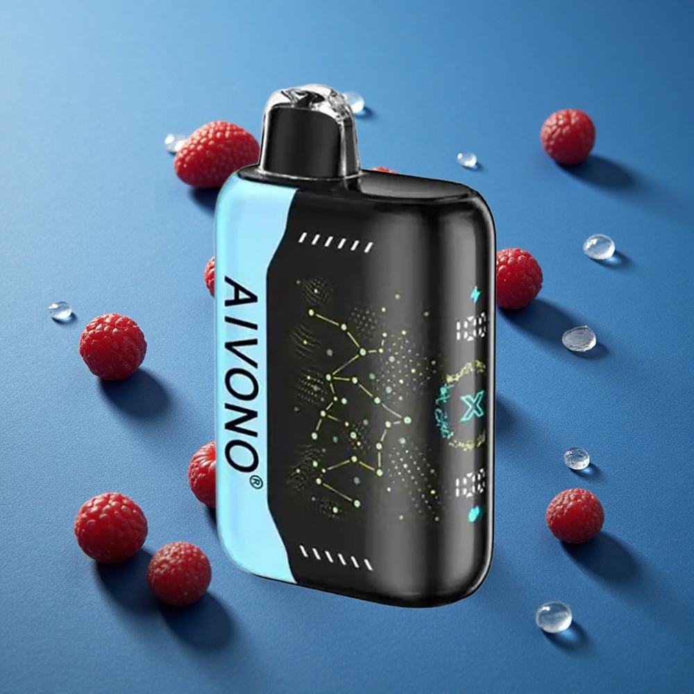 Aivono AIM BOOM 25000 פאפים כחול פטל קרח סוללה 650mAh