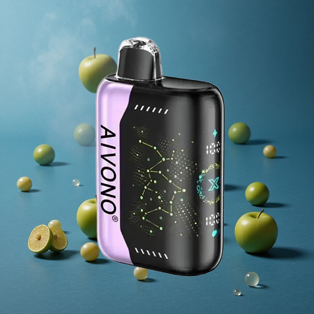 Aivono AIM BOOM 25000 פאפים תפוח ירוק ענב סוללה 650mAh