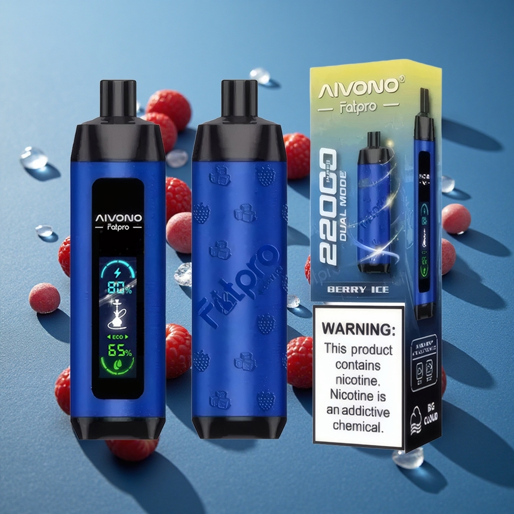 Aivono AIM FATPRO 22000 פאפים 28ml 600mah גלידת פירות יער