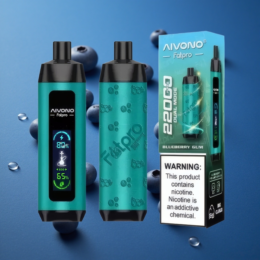 Aivono AIM FATPRO 22000 פאפים אוכמניות כחול 28ml 600mah