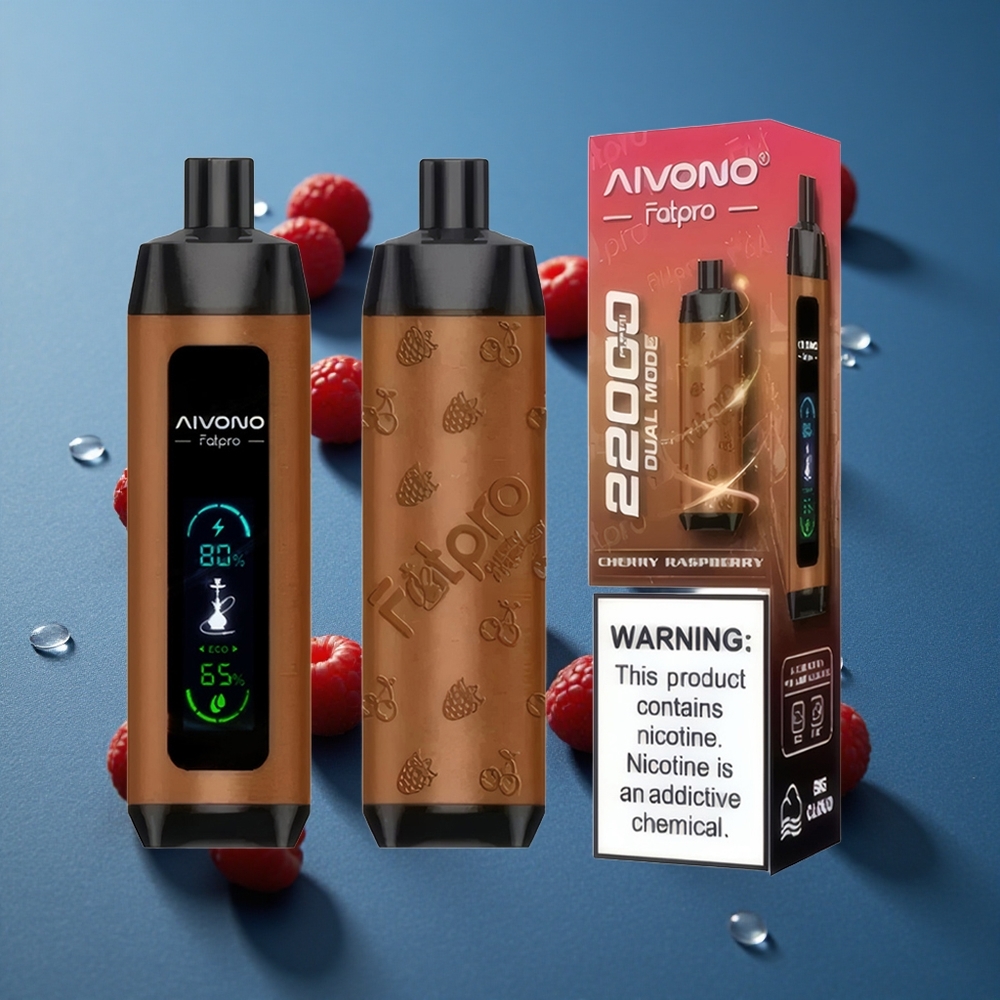 Aivono AIM FATPRO 22000 פאפים דובדבן פטל 28ml 600mah