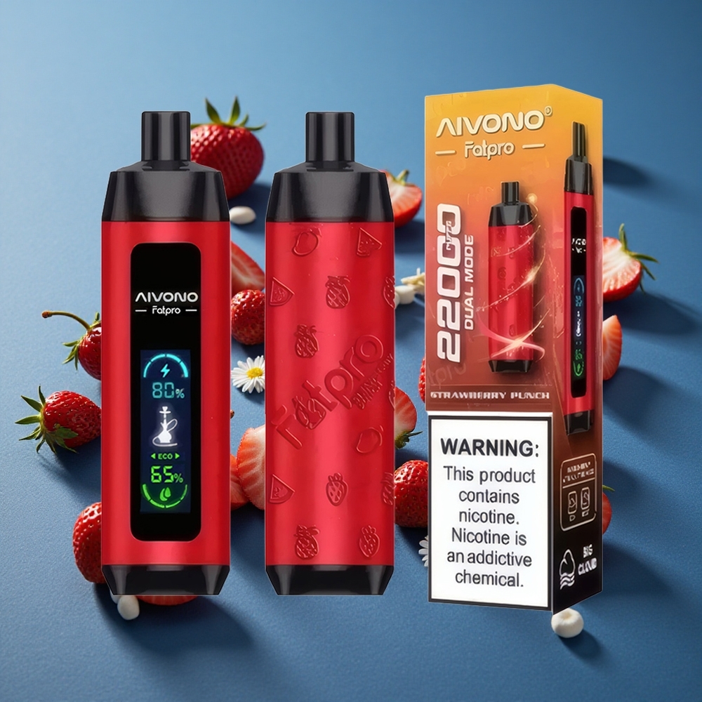 Aivono AIM FATPRO 22000 פאפים תות פונץ' 28ml 600mah