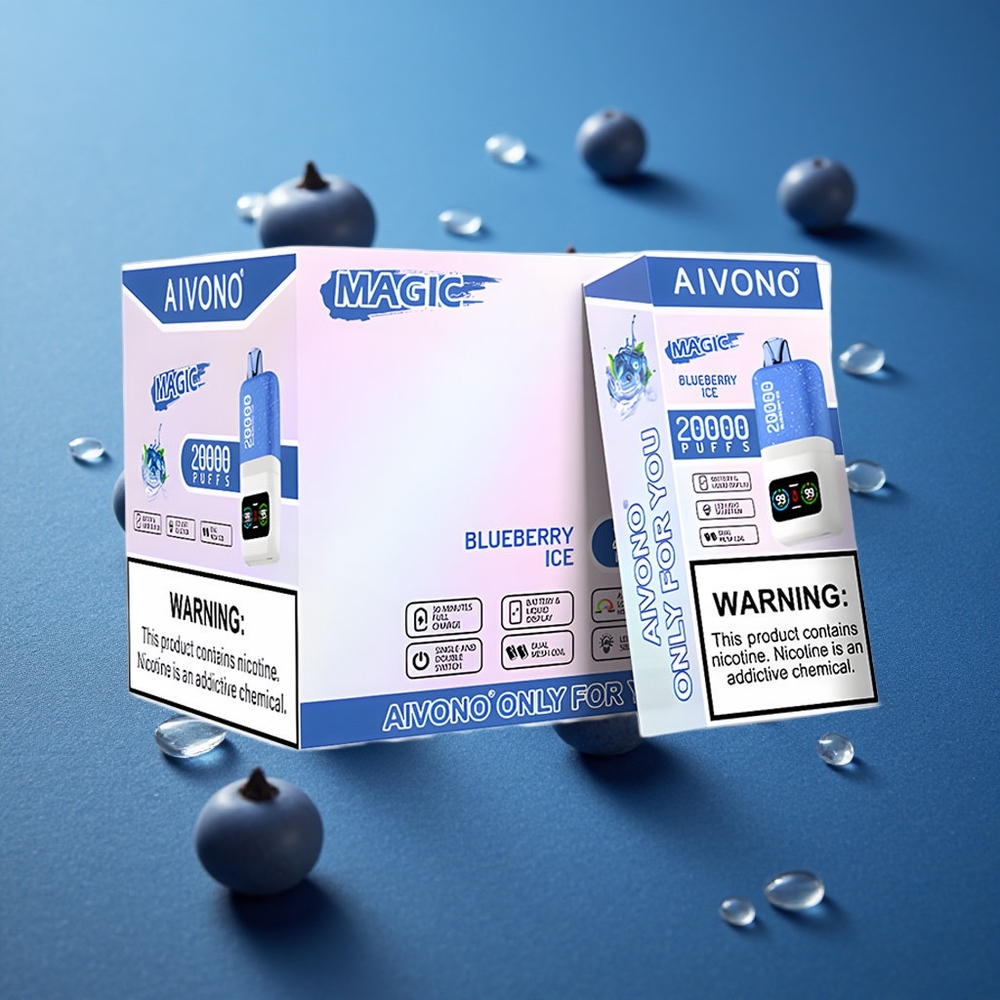 Aivono AIM MAGIC 20000 פאפים 26ml דומדמנית כחולה קרח