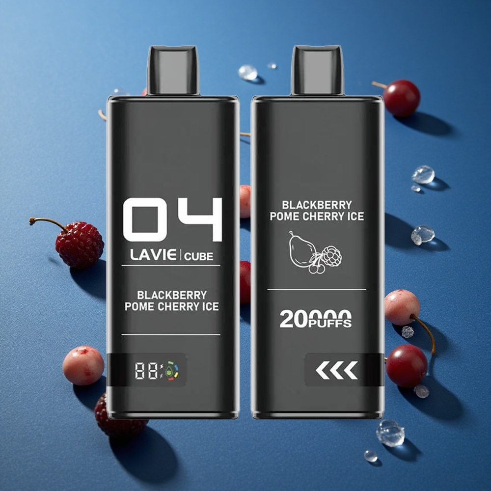 Lavie Cube 20000 מחזורי אידוי סיגריה חד פעמית פטל רימון דובדבן קרח עם 28מ