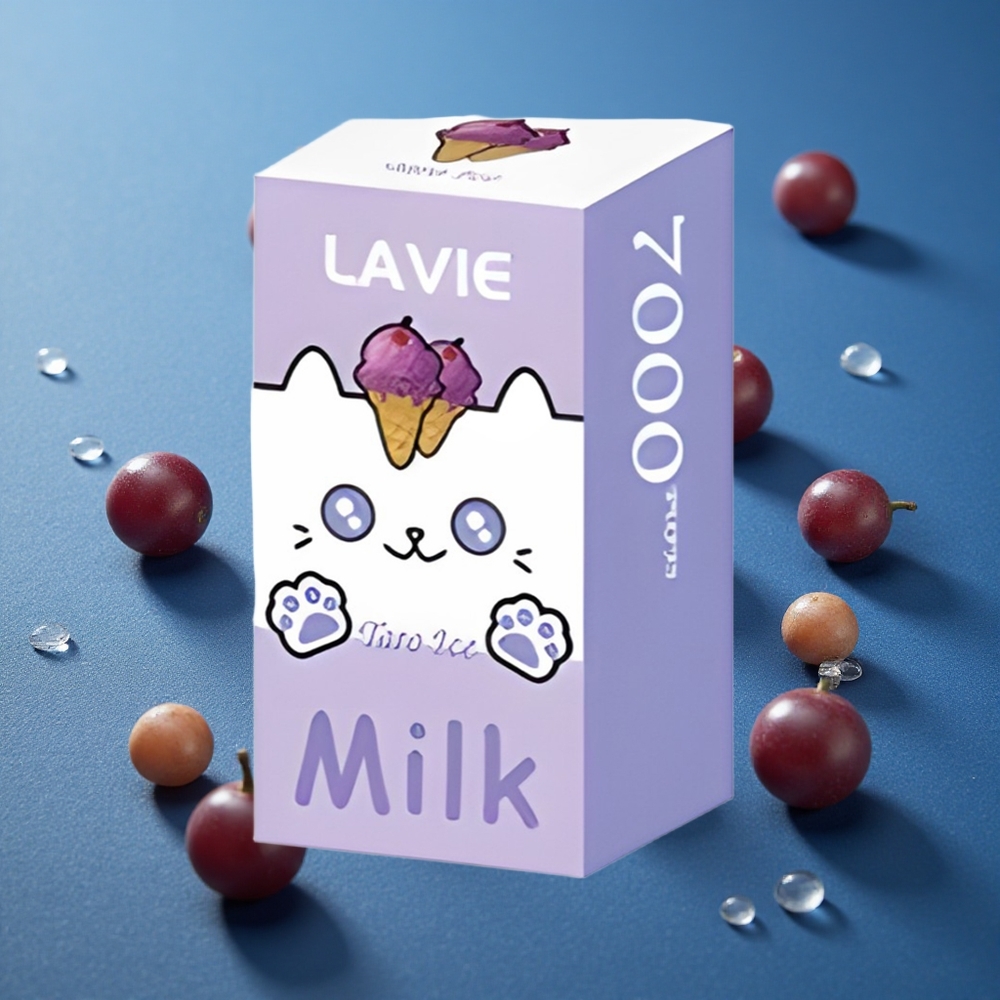 LAVIE Milk 7000 Puffs ענבים קרח 16ML 600mAh