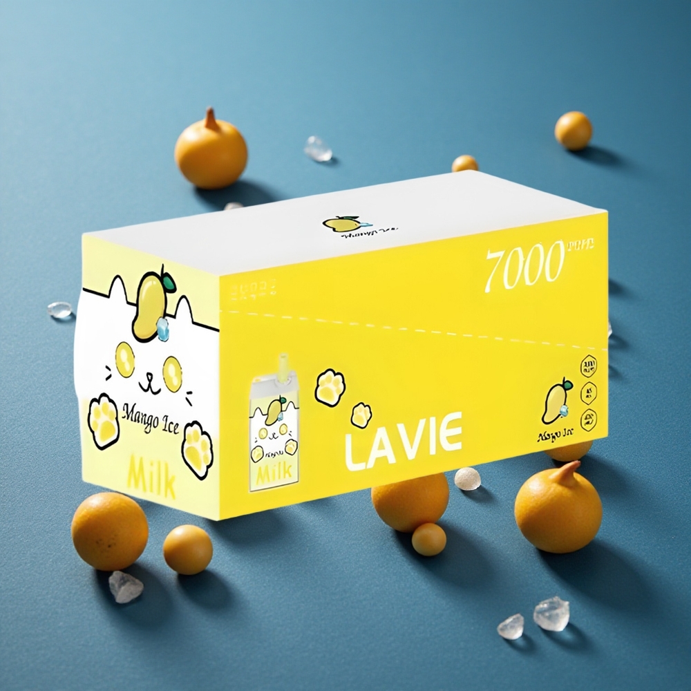 LAVIE Milk 7000 Puffs מנגו קרח 16ML 600mAh
