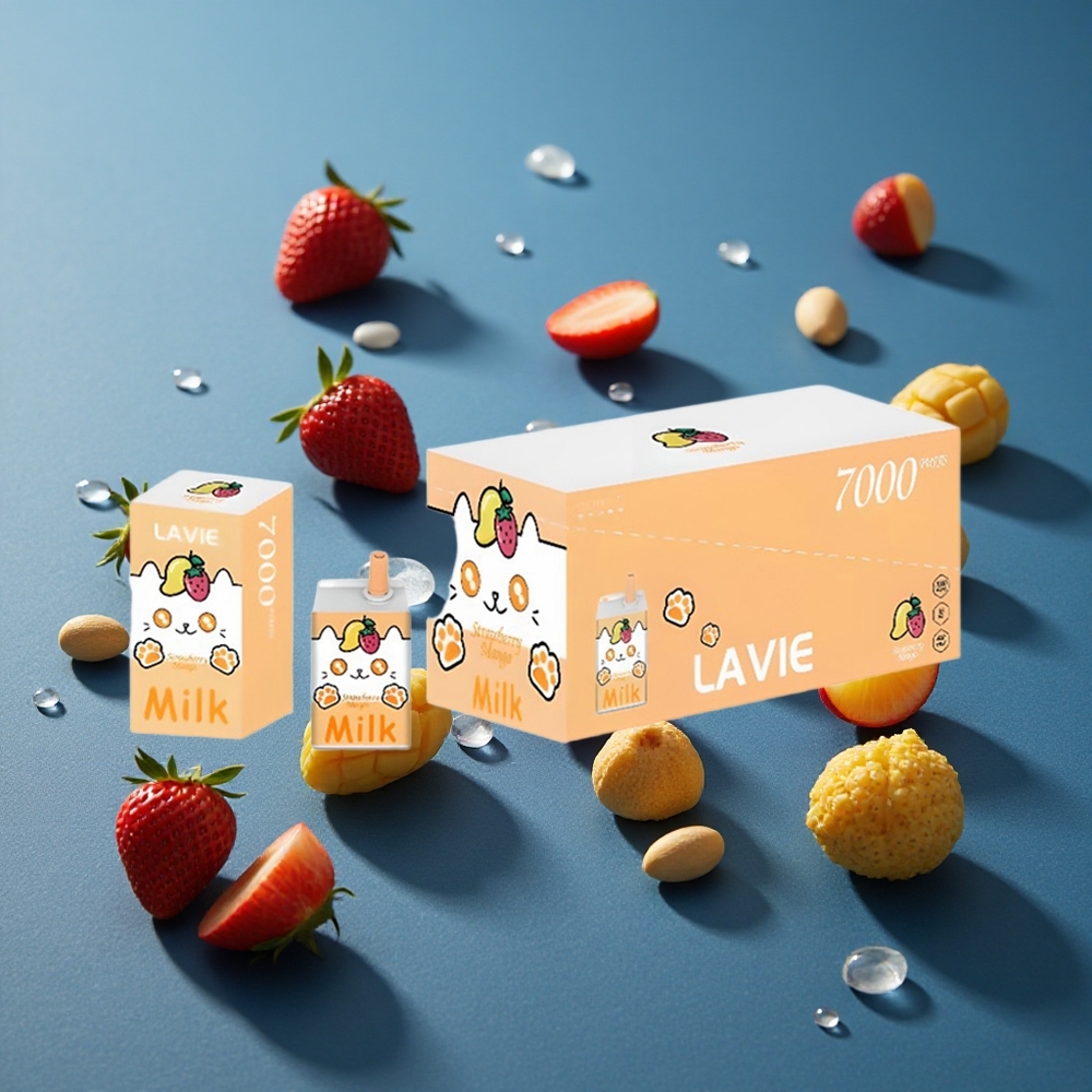 LAVIE Milk 7000 Puffs תות מנגו 16ML 600mAh