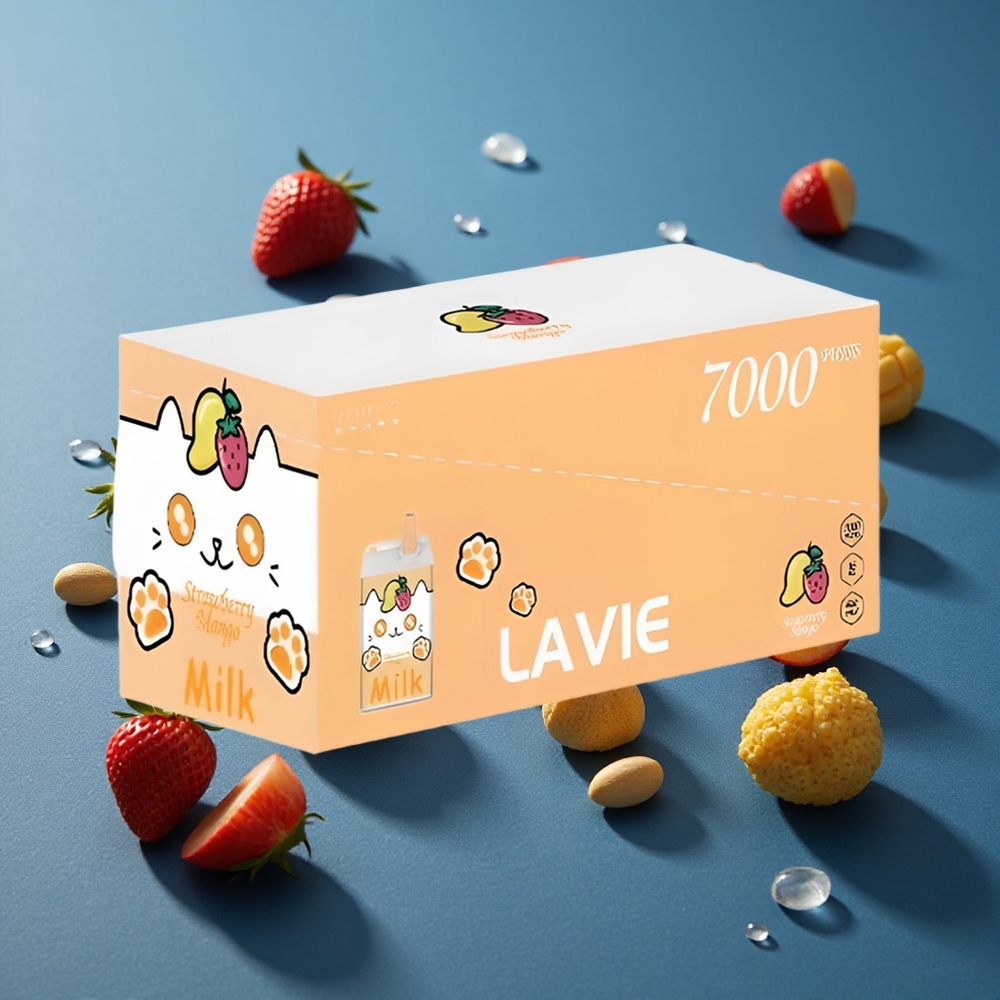 LAVIE Milk 7000 Puffs תות מנגו 16ML 600mAh