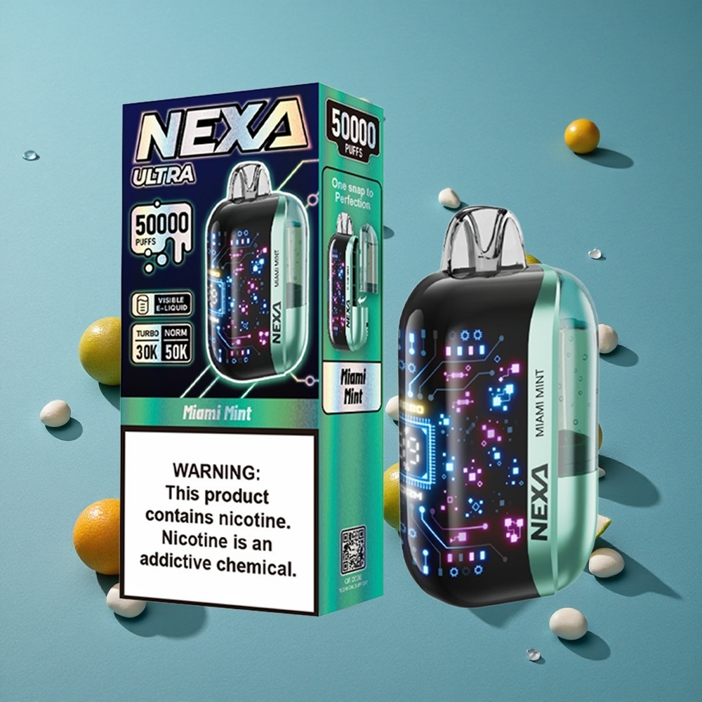 NEXA Ultra 50K סיגריה אלקטרונית חד פעמית נענע מיאמי עם 20 מ