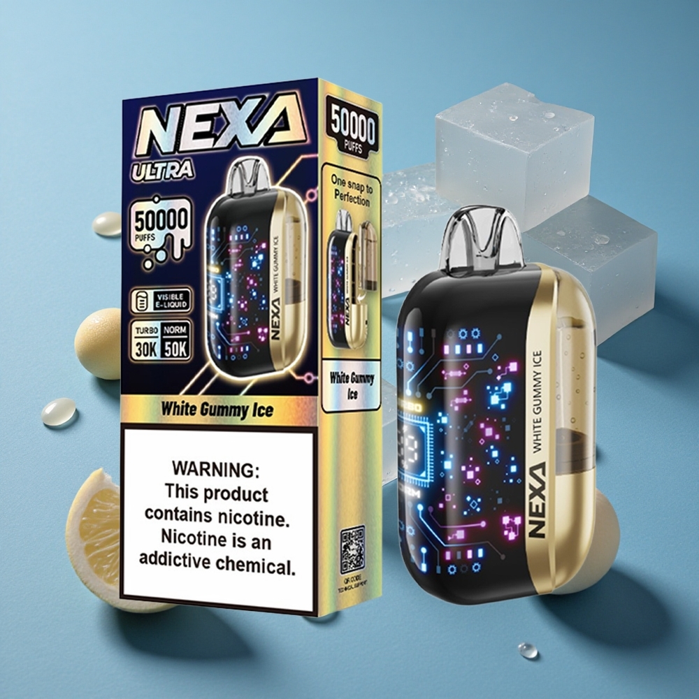NEXA Ultra 50K סוכריות גומי לבנות קרח 20ml 800mah