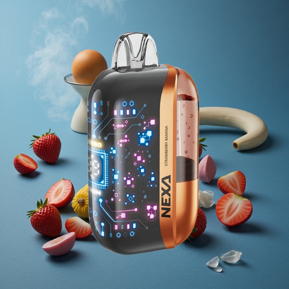 NEXA Ultra 50K 50000 Puffs תות בננה 20ml סוללה 800mah