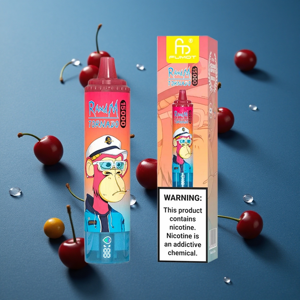 RandM Fumot Tornado 15000 פיות דובדבן 25ml 850mAh