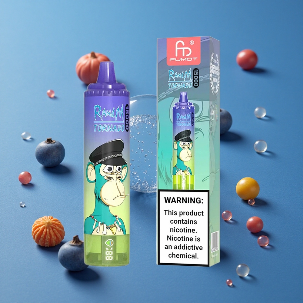 RandM Fumot Tornado 15000 Puffs מכשיר אידוי חד-פעמי 25ml מסטיק תות
