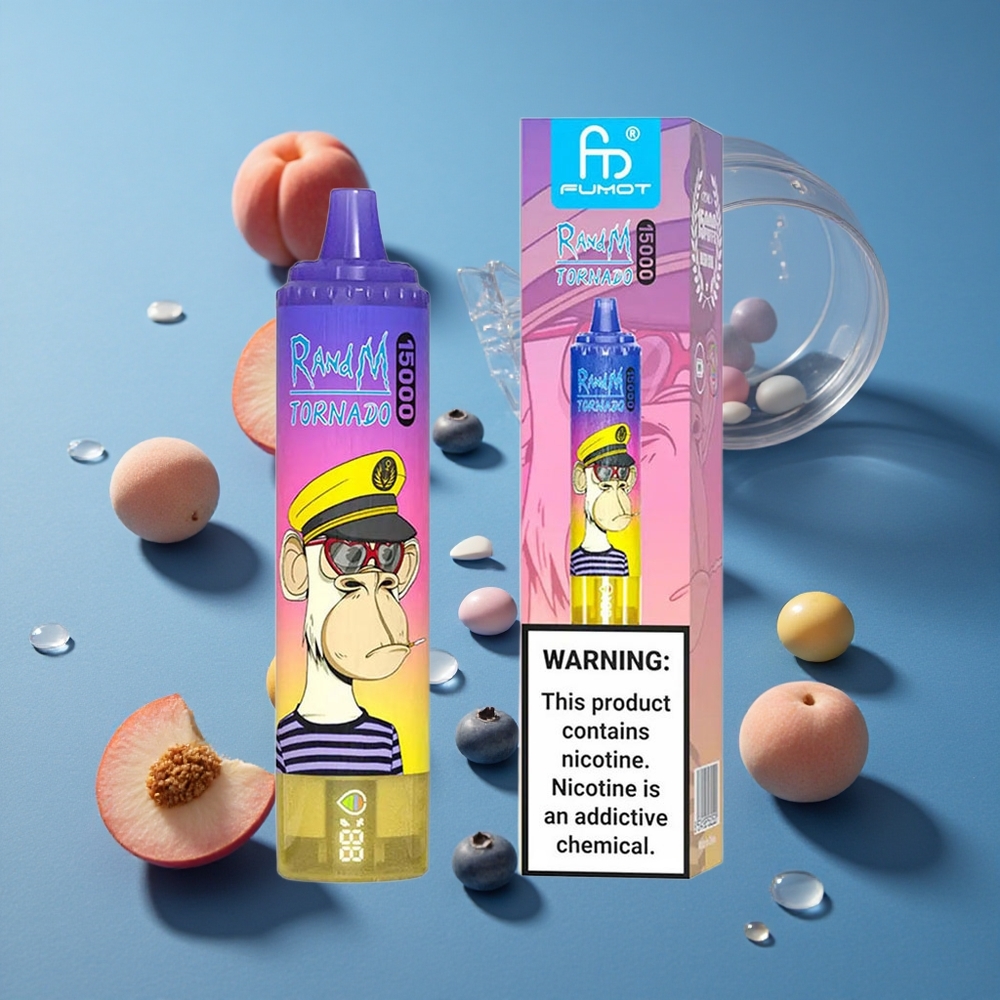 RandM Fumot Tornado 15000 Puffs מנגו-אוכמניות 25ml 850mAh