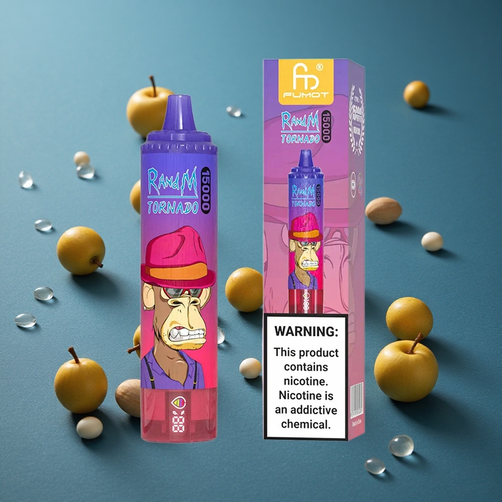 RandM Fumot Tornado 15000 Puffs מכשיר אידוי חד-פעמי תפוח חמוץ 25ml 850mAh