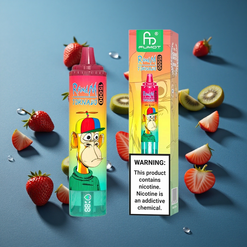 RandM Fumot Tornado 15000 Puffs תות קיווי 25ml 850mAh
