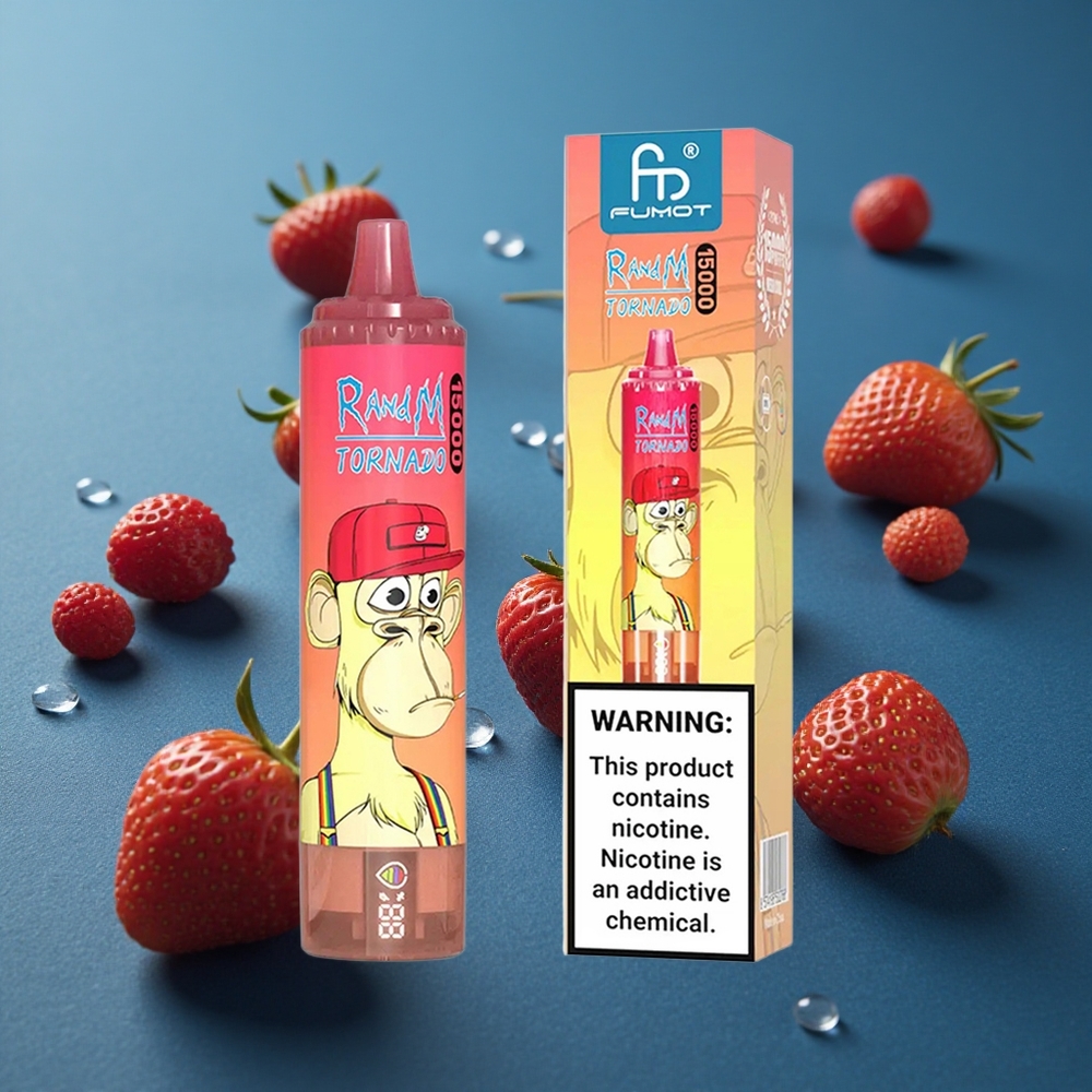 RandM Fumot Tornado 15000 Puffs טבעג מנטה אדום 25ml 850mAh