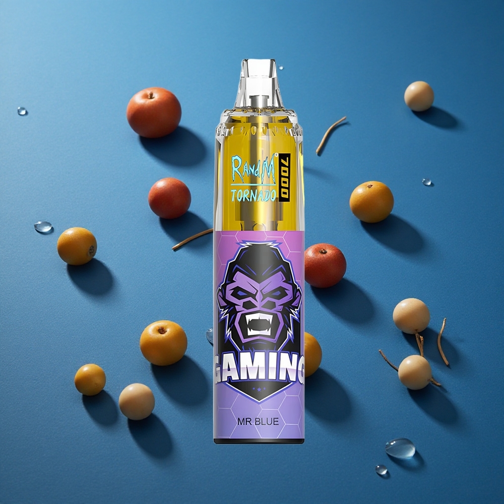 RandM Fumot Tornado 7000 Puffs סוללה 850 MAH ד"ר כחול