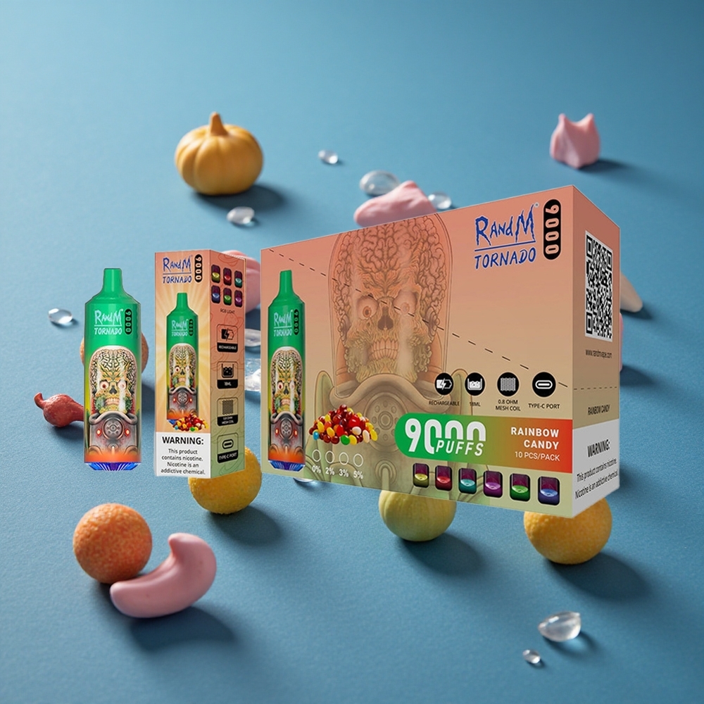 RandM Fumot Tornado 9000 Puffs סוכריות קשת 18 מ