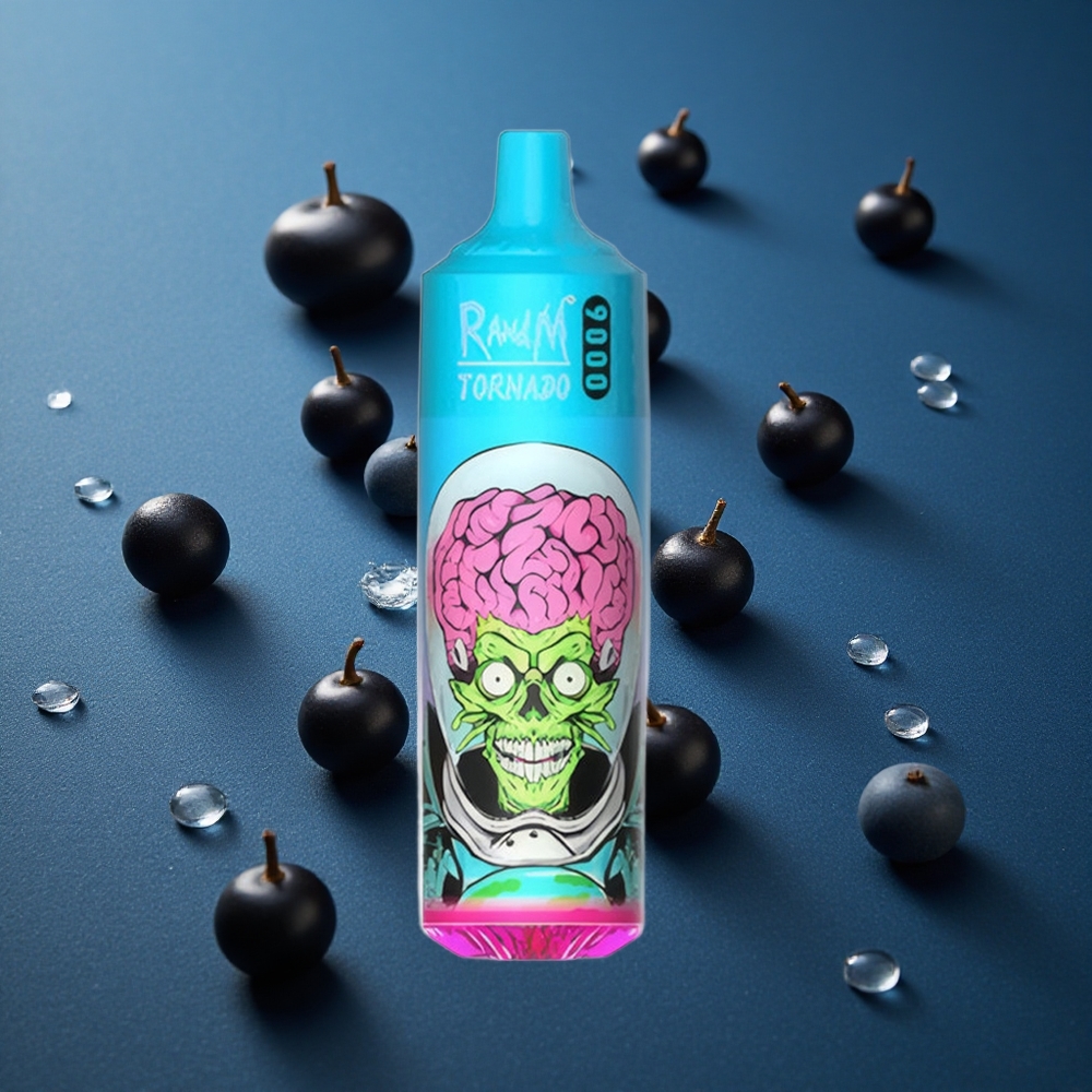 RandM Fumot Tornado 9000 Puffs 18 mL דרקון שחור קרח