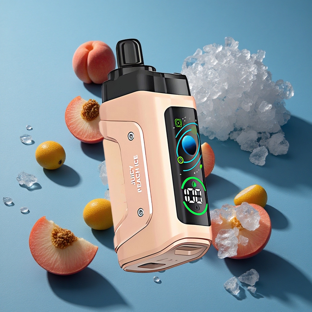 Razz Bar 45000 Puffs אידוי חד פעמי אפרסק עסיסי קרח עם סוללה 650 מא"ה וסליל רשת 1.0 אוהם