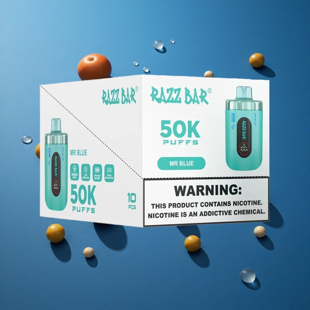 Razz Bar 50K לפיות נטען USB-C ומצבר 650 מ