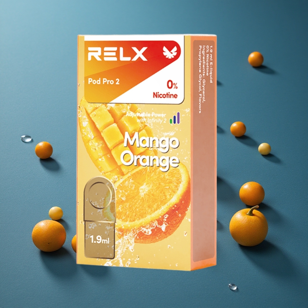 RELX Pod Pro 2 מנגו תפוז 0% ניקוטין 600 שאיפות