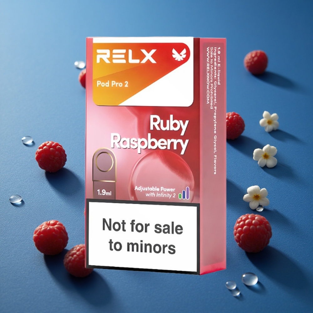 RELX Pod Pro 2 פטל כחול 0% ניקוטין 600 Puffs 1.9מ"ל