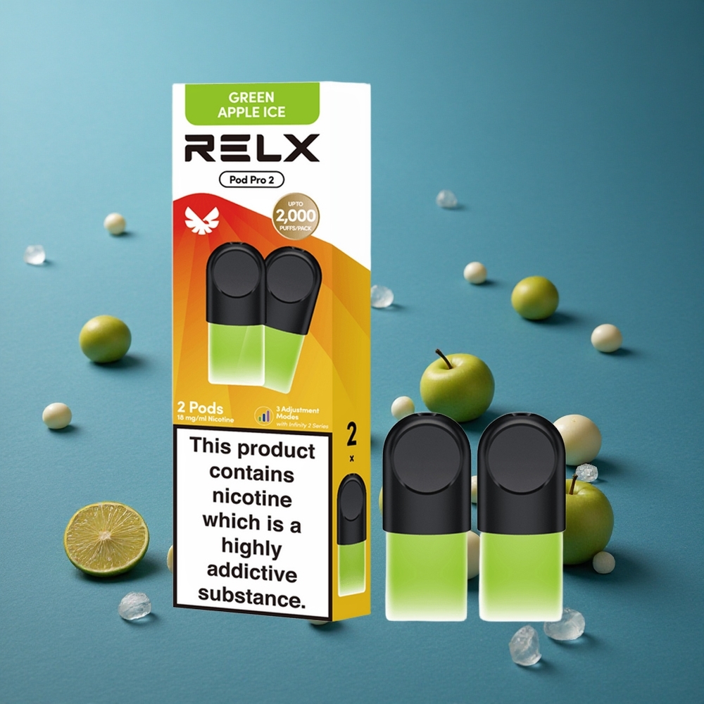 RELX Pod Pro 2 תפוח ירוק קרח 1.9מ"ל 600 שאיפות