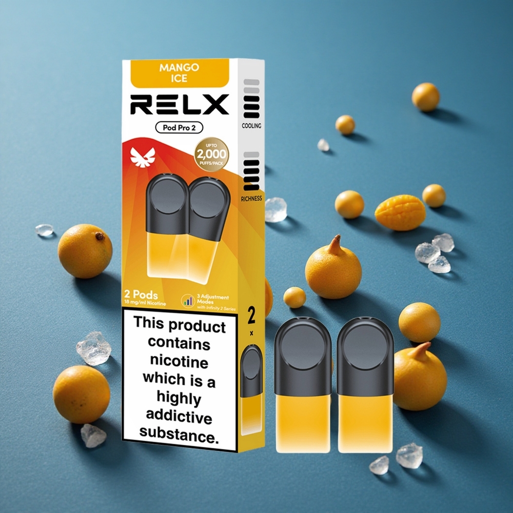RELX Pod Pro 2 מנגו קרח 1.9ml 600 שאיפות