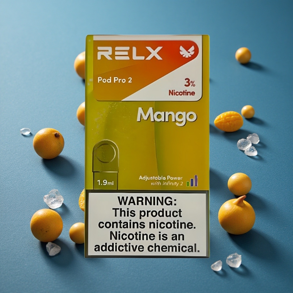 RELX Pod Pro 2 מנגו קרח 3% ניקוטין 1.9מ"ל