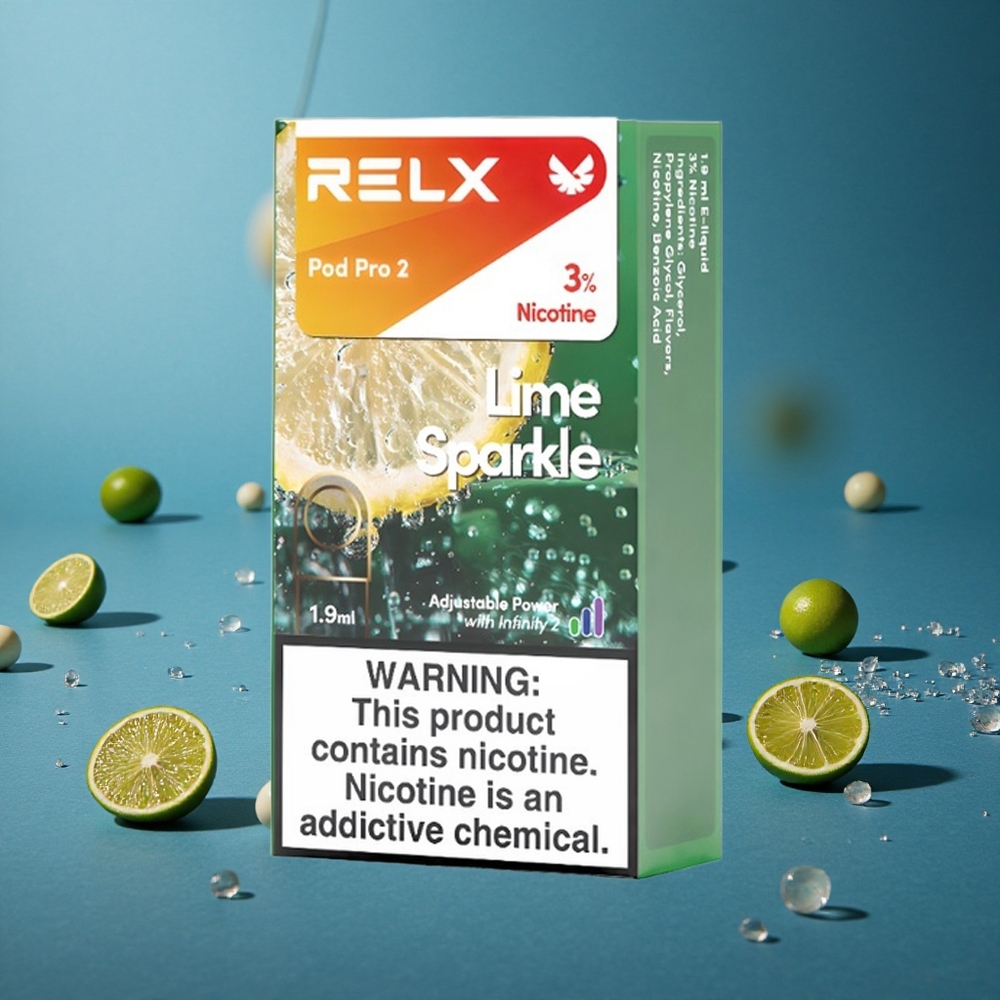 RELX Pod Pro 2 ליים ניצוצות עם 3% ניקוטין ו-600 שאיפות